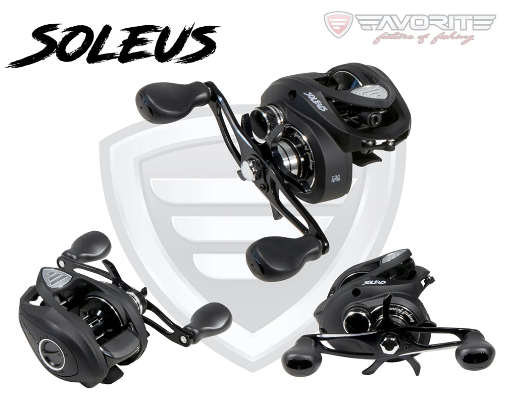 FAVORITE SOLEUS REEL - BAITCAST BLACK 6.3:1