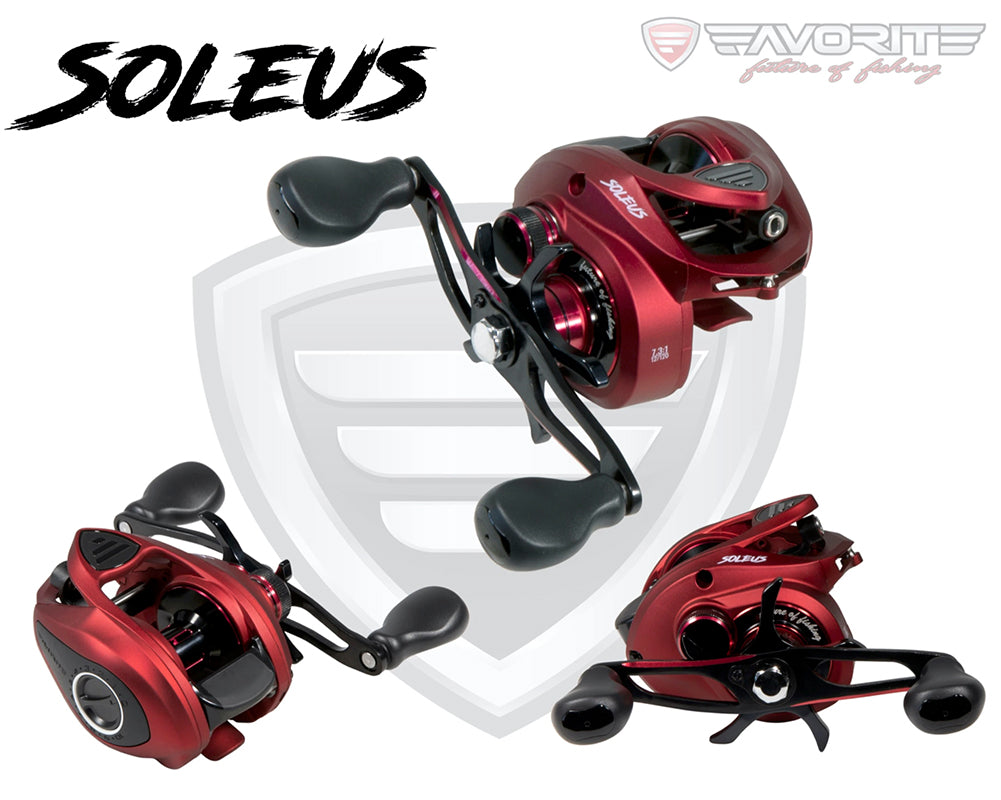 FAVORITE SOLEUS REEL - BAITCAST RED 7.3:1 L/H