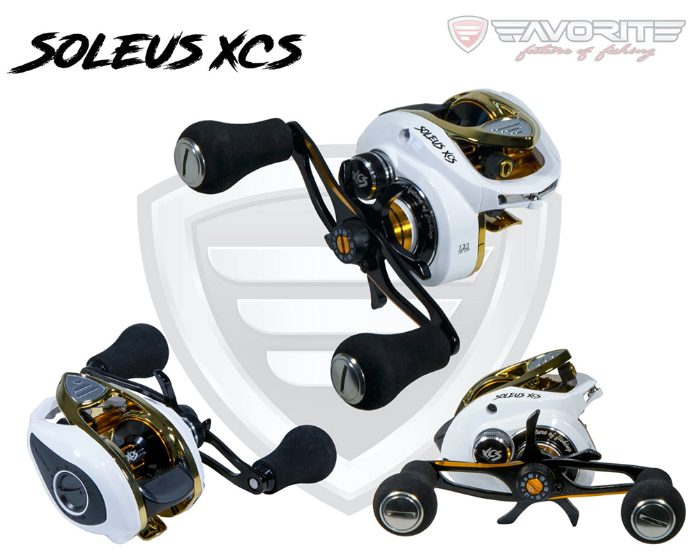 FAVORITE SOLEUS XCS REEL - BAITCAST WHT/GOLD 8.1:1